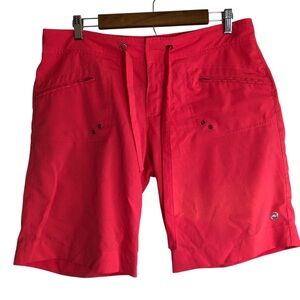 Free Country Bright Coral Red Swim/Board Shorts